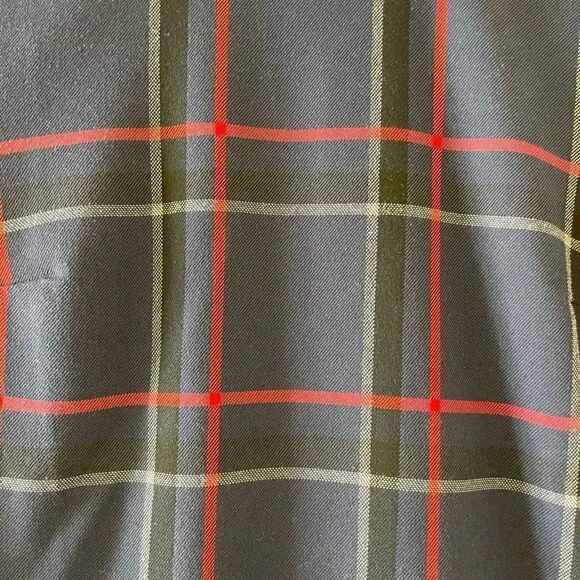 Mohito Multicolor Tunic Short Sleeves Plaid Scholar Collegiate Preppy Soft Zippe - Picture 9 of 12